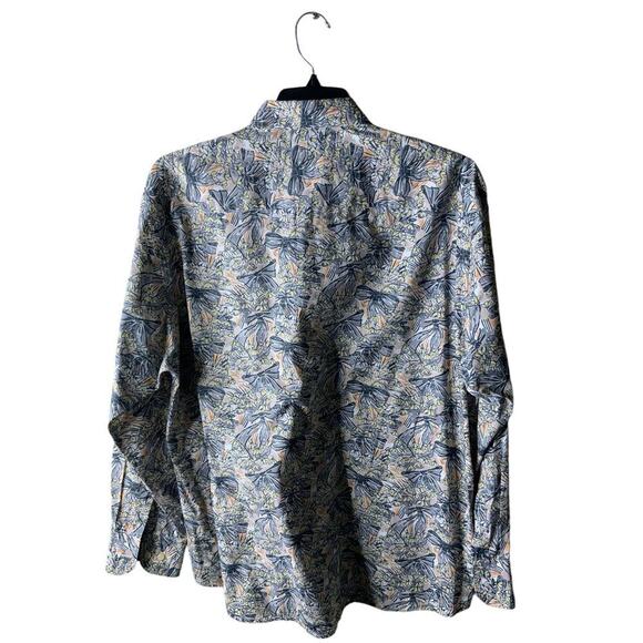 Tallia Floral Dress Shirt Womens XL AOP Long Sleeve Floral Button Up Hawaiian - Picture 10 of 15